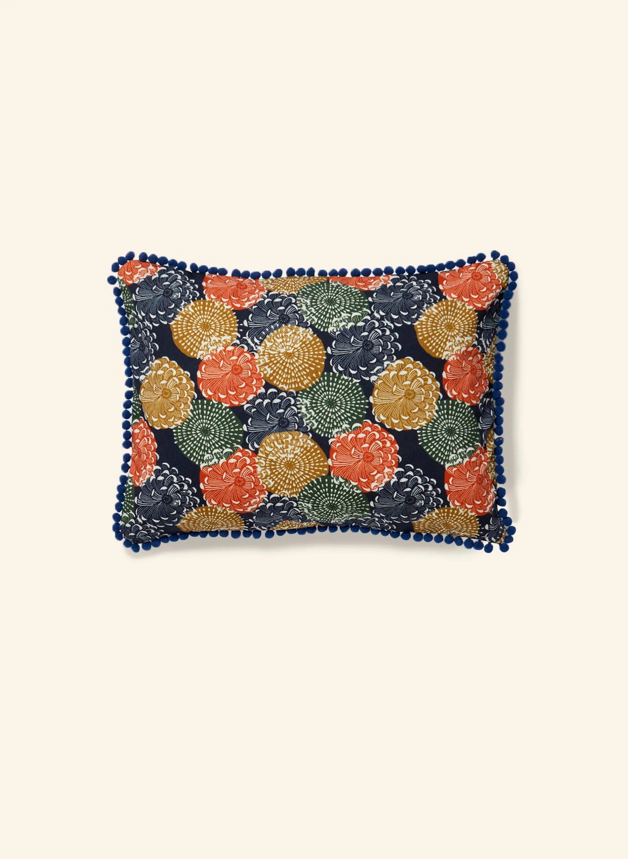 Palava Small Cushion Cover - Navy Pinecones Online