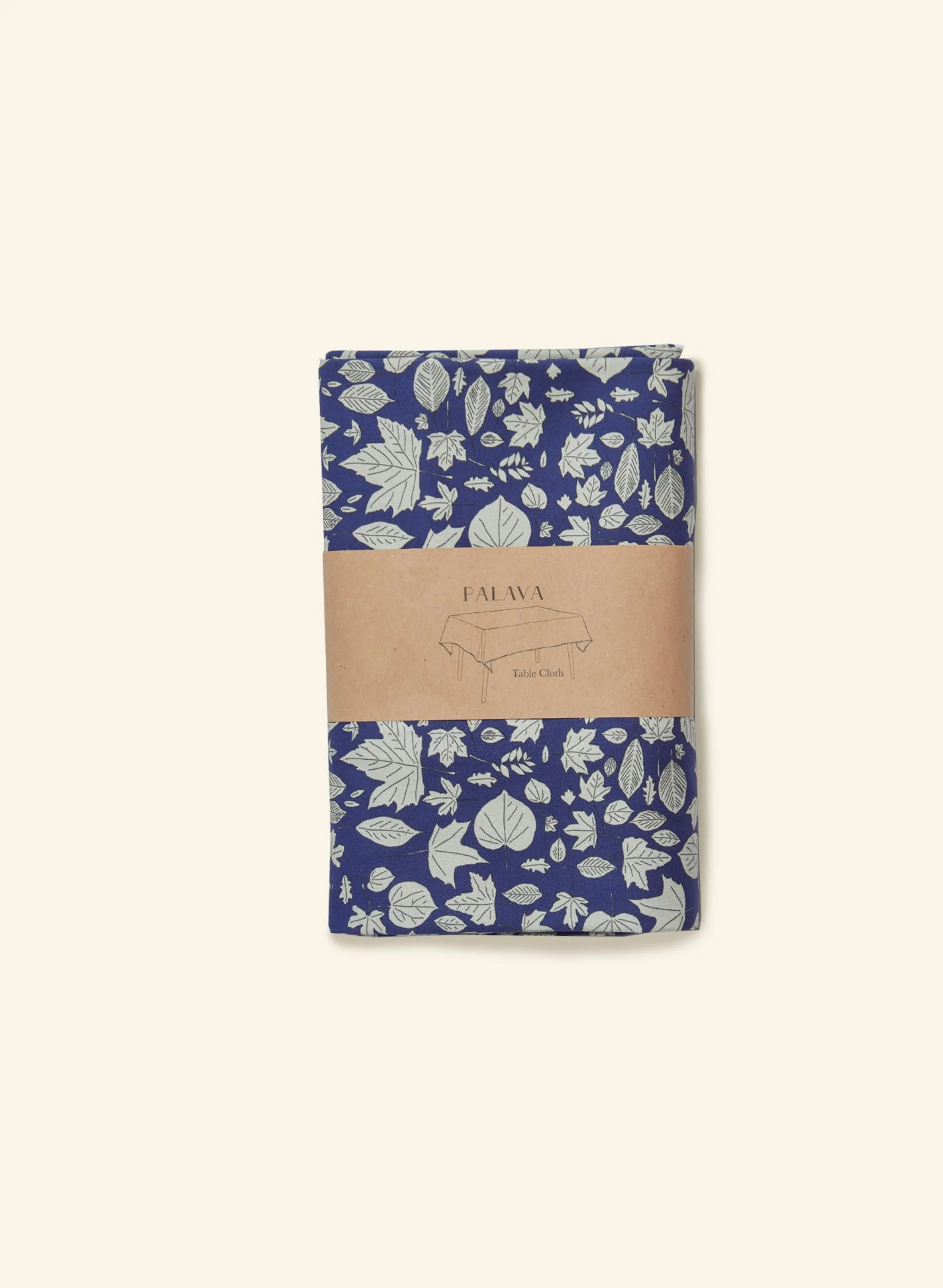Palava Table Cloth - Navy Autumn Leaves Hot