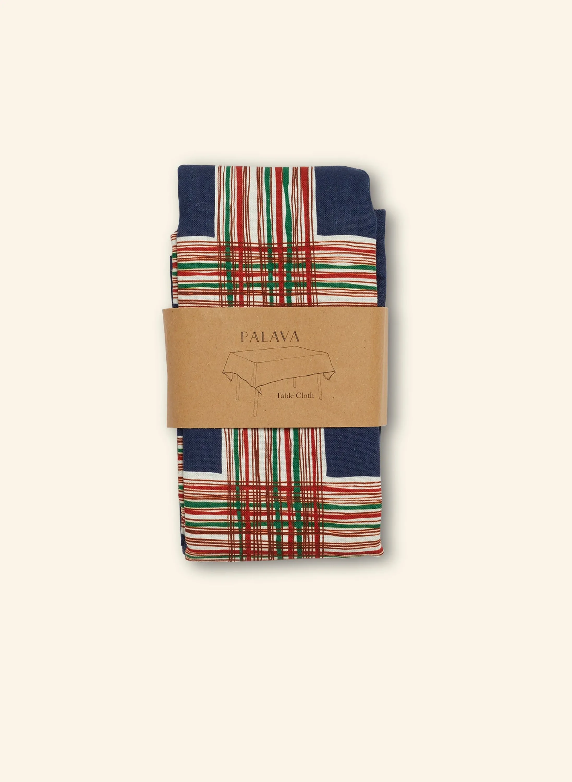 Palava Table Cloth - Navy Checks Shop