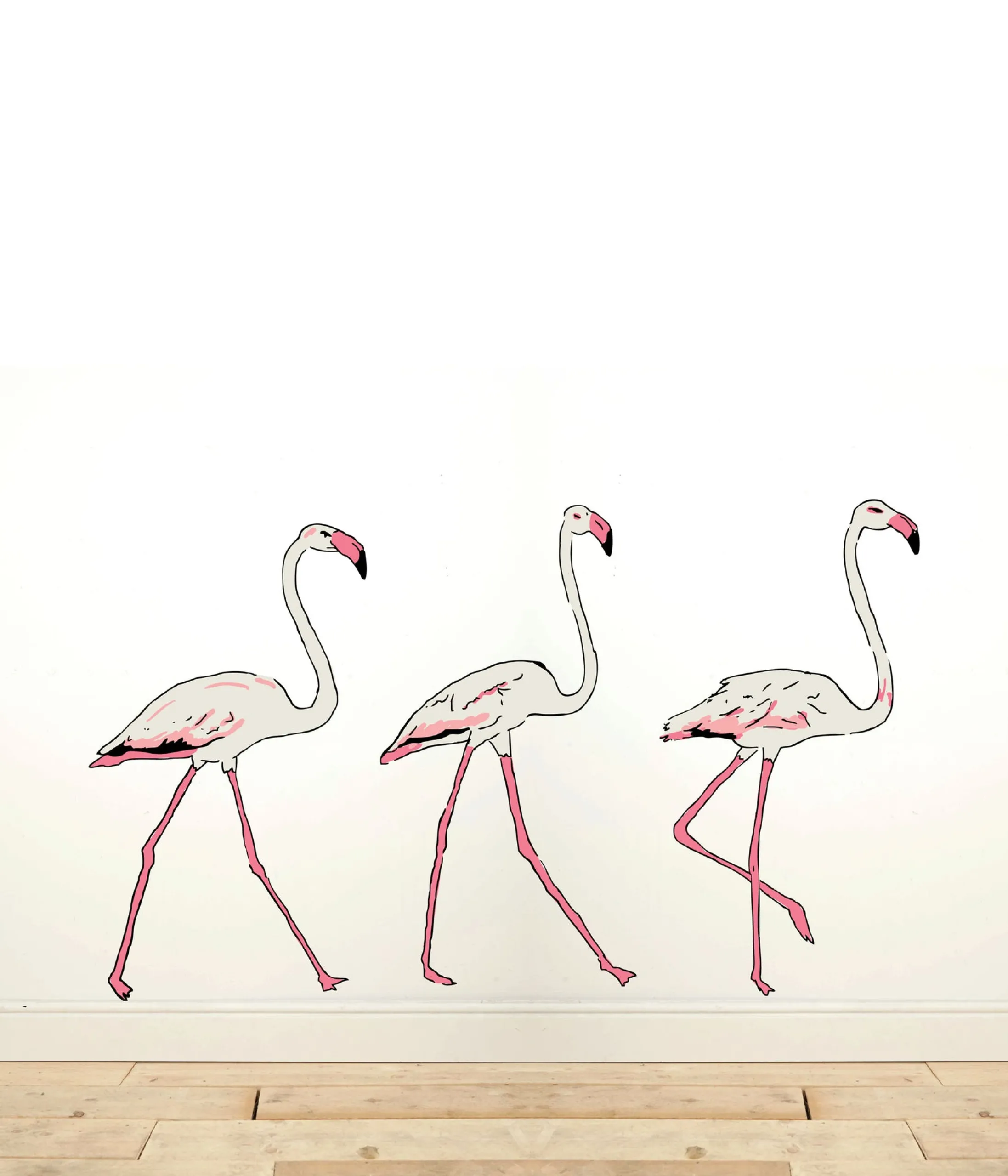 Palava Three Flamingos Wall Sticker Fashion