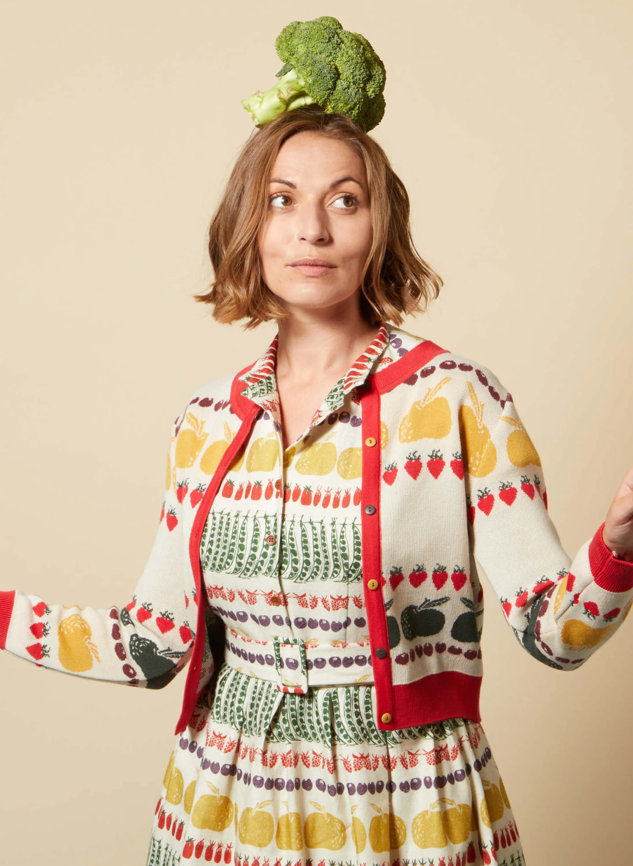 Palava Vera - Five A Day Jacquard Cardigan - Full Length Sleeve Store