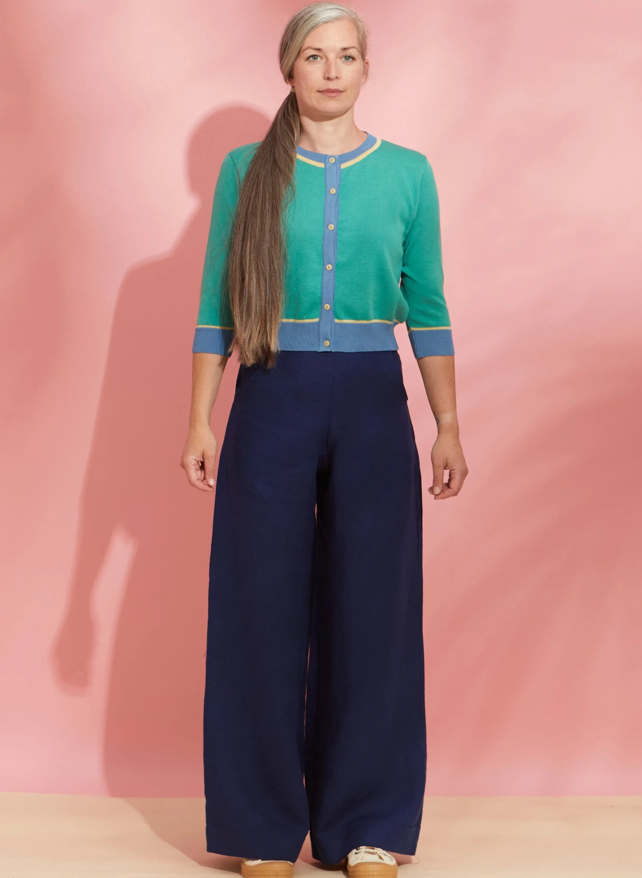 Palava Vera - Marine Green Kingfisher Embroidered Cardigan Flash Sale
