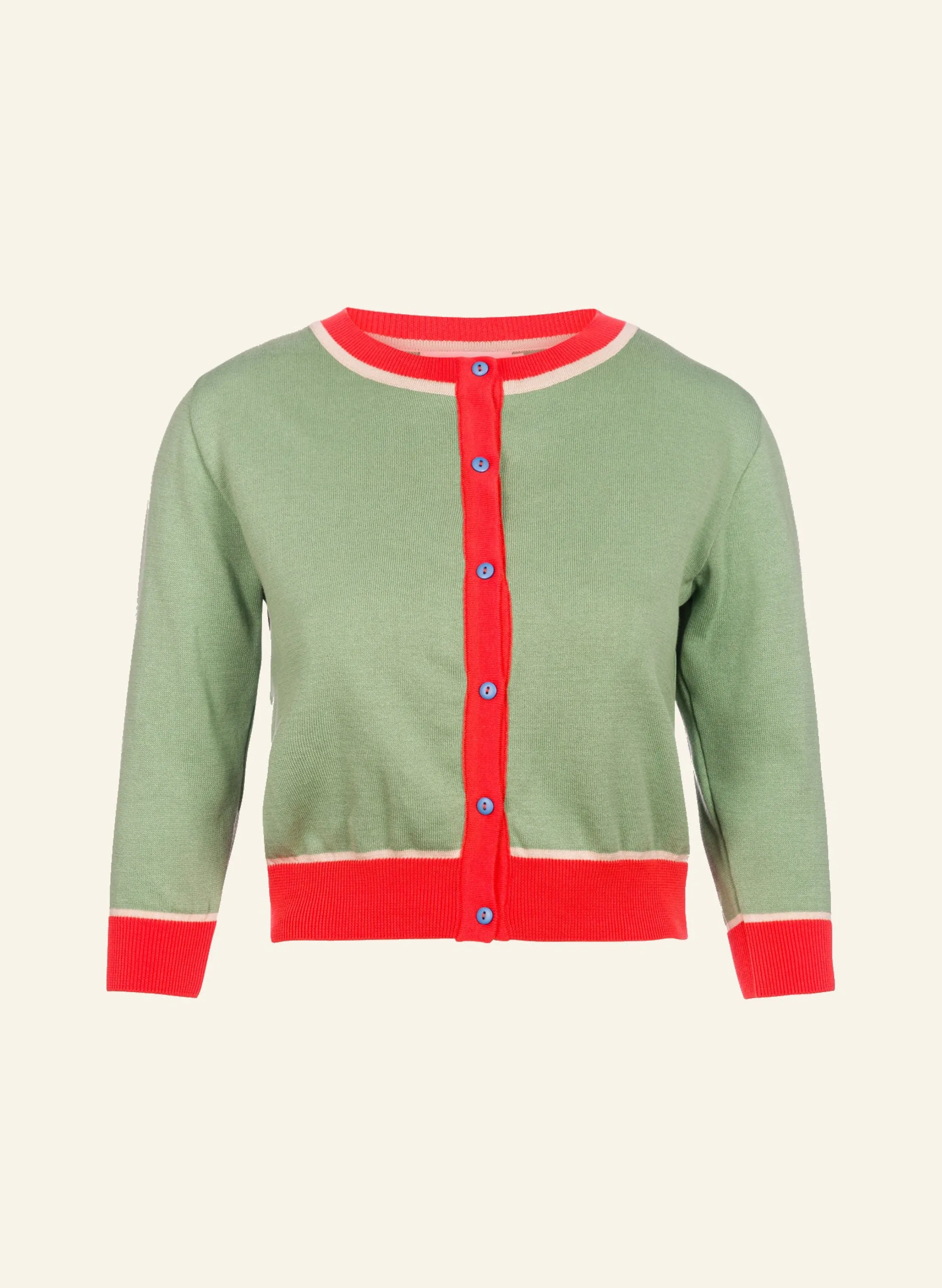 Palava Vera - Peapod Green Floral Corsage Cardigan Discount