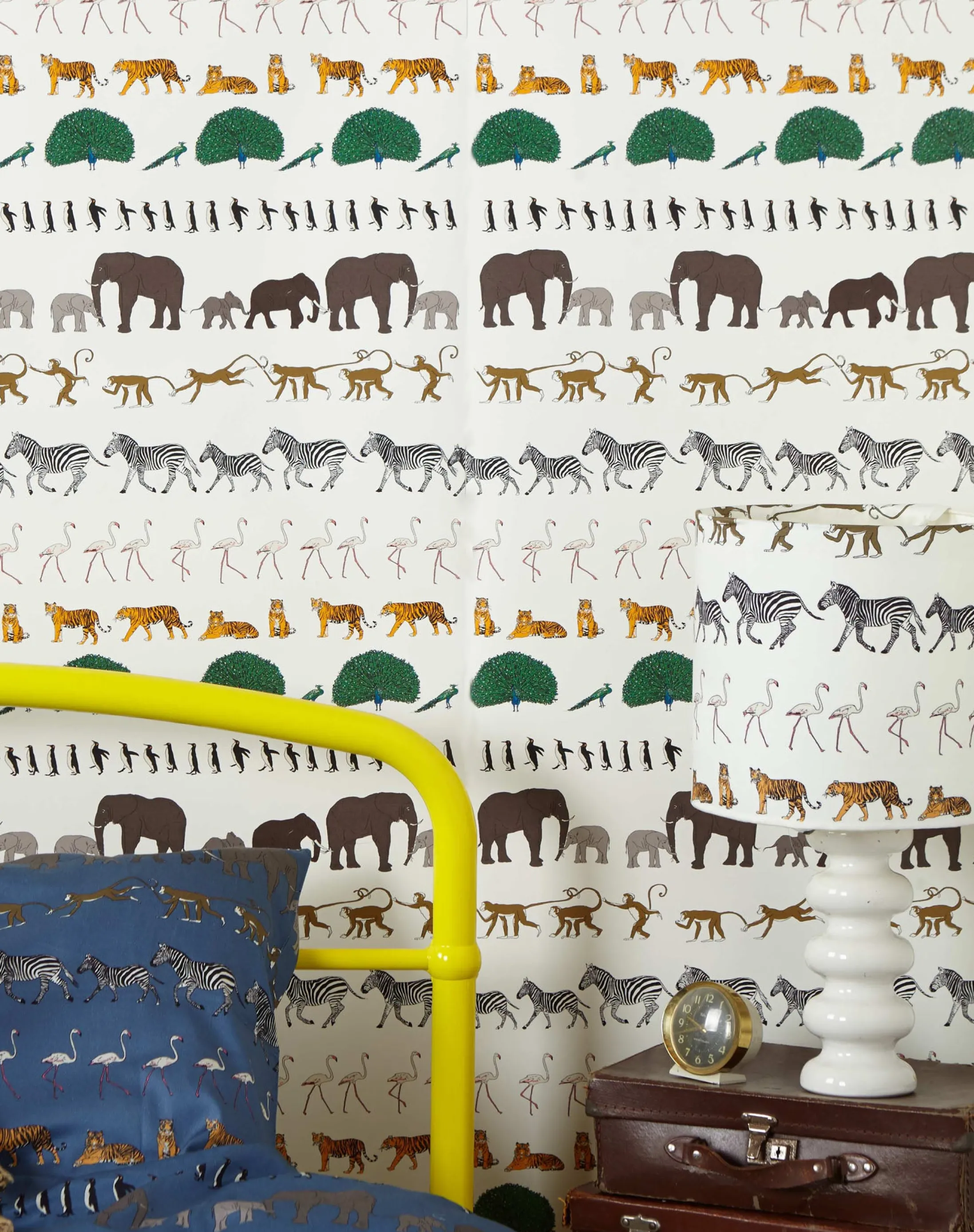 Palava Wallpaper - Ivory Walking Zoo Shop