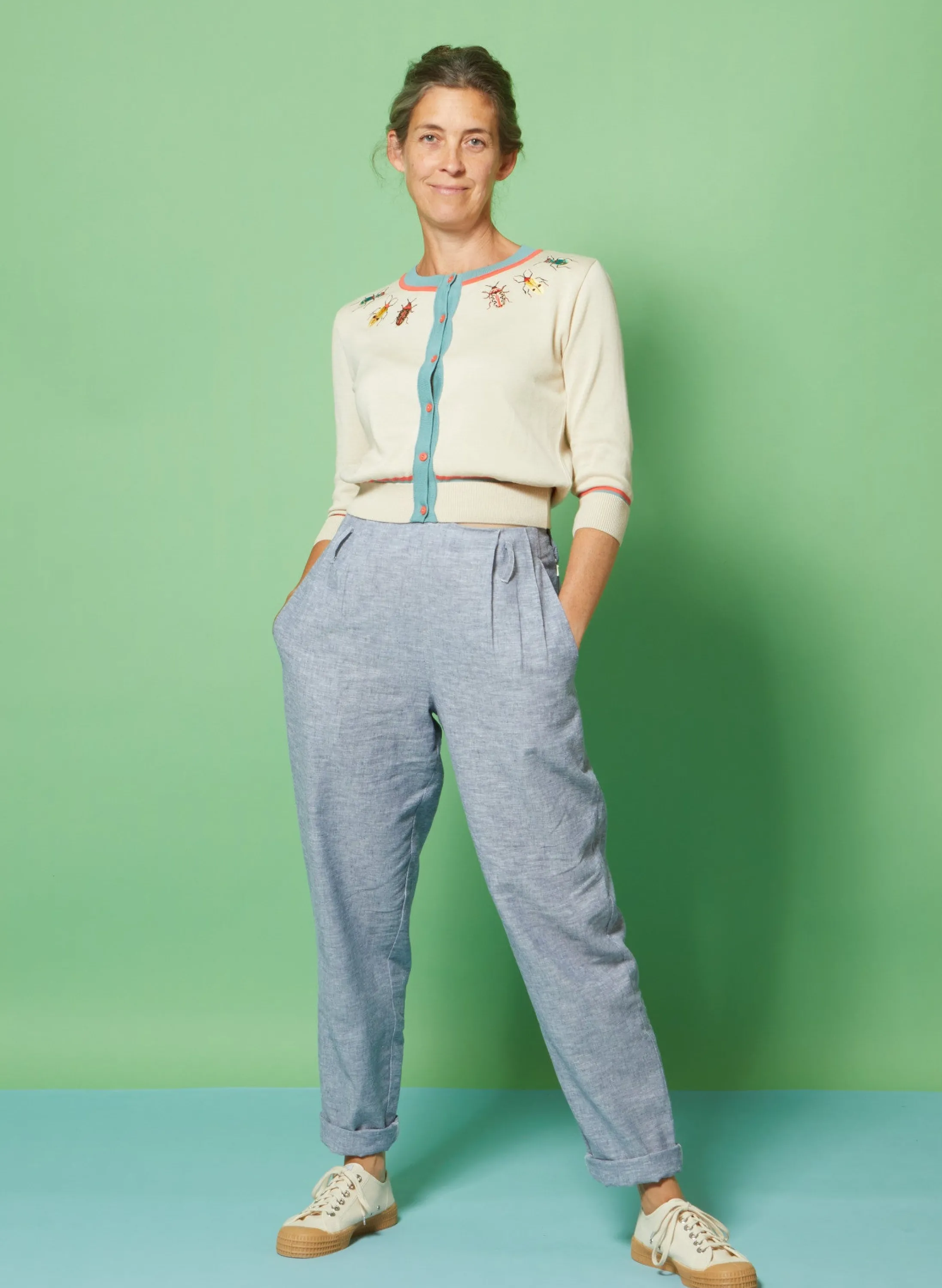 Palava Wilma - Blue Marl Trousers Best Sale