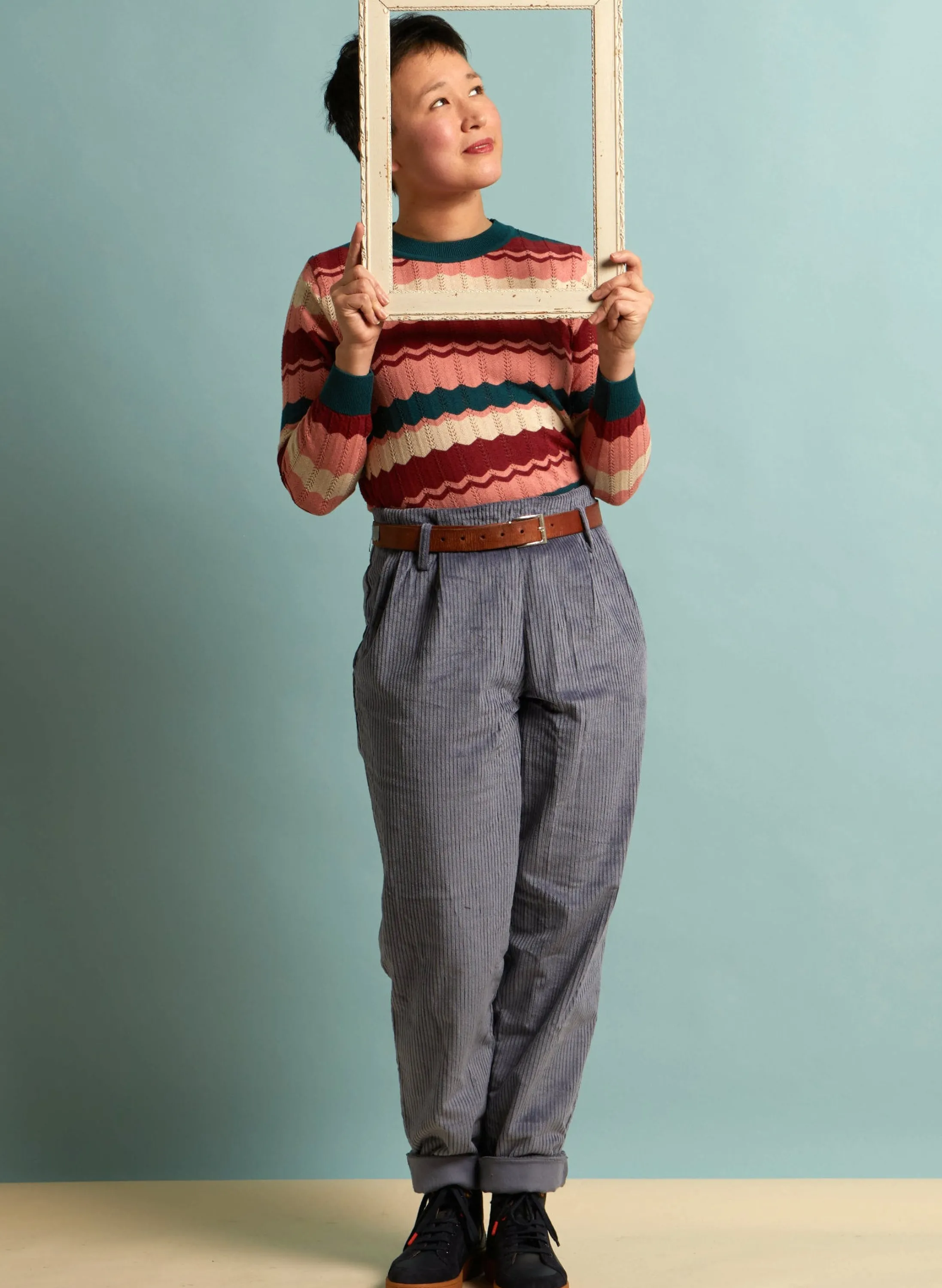 Palava Wilma - Chalk Blue Corduroy Trousers New