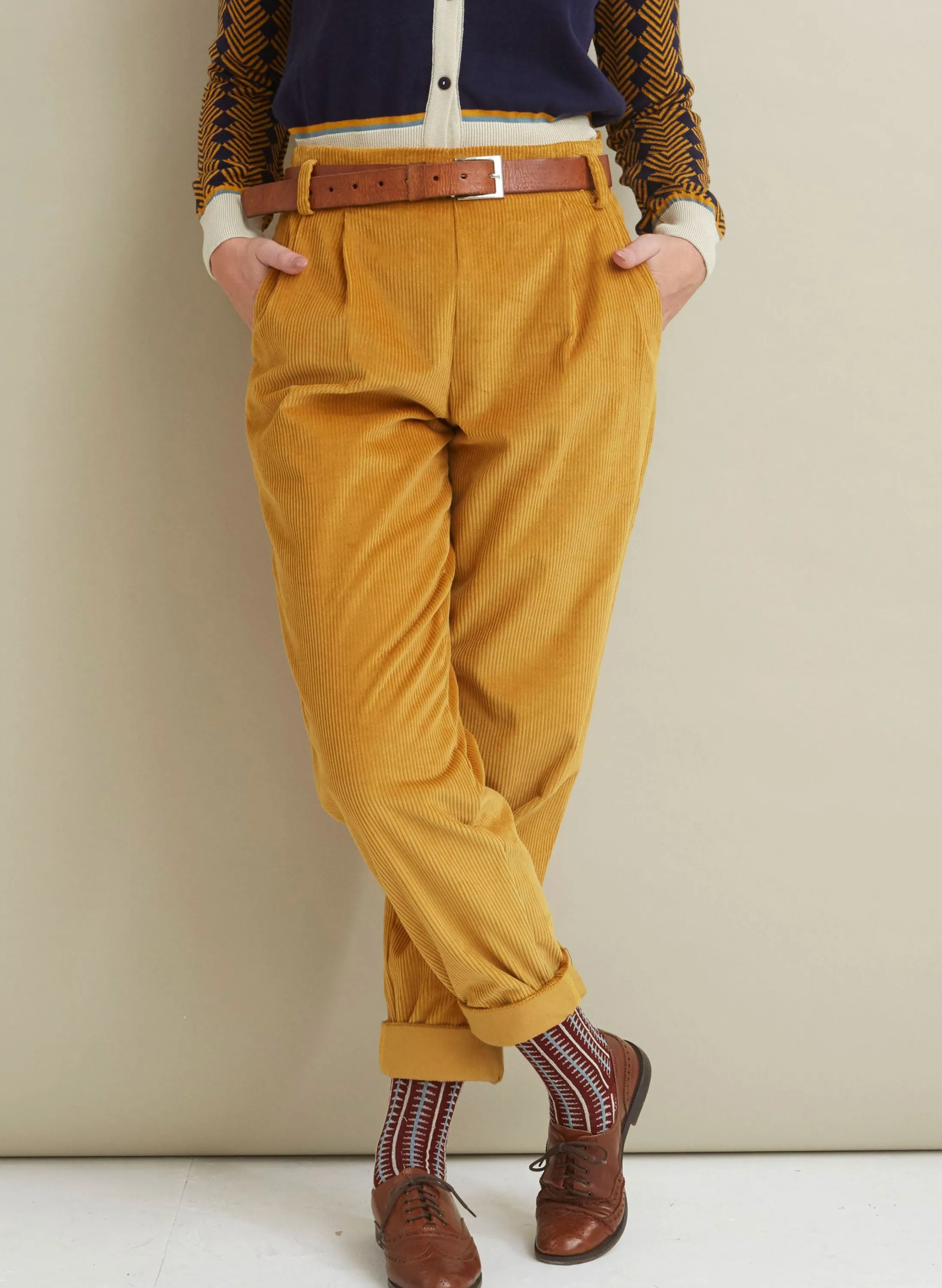Palava Wilma - Mustard Corduroy Trousers Cheap