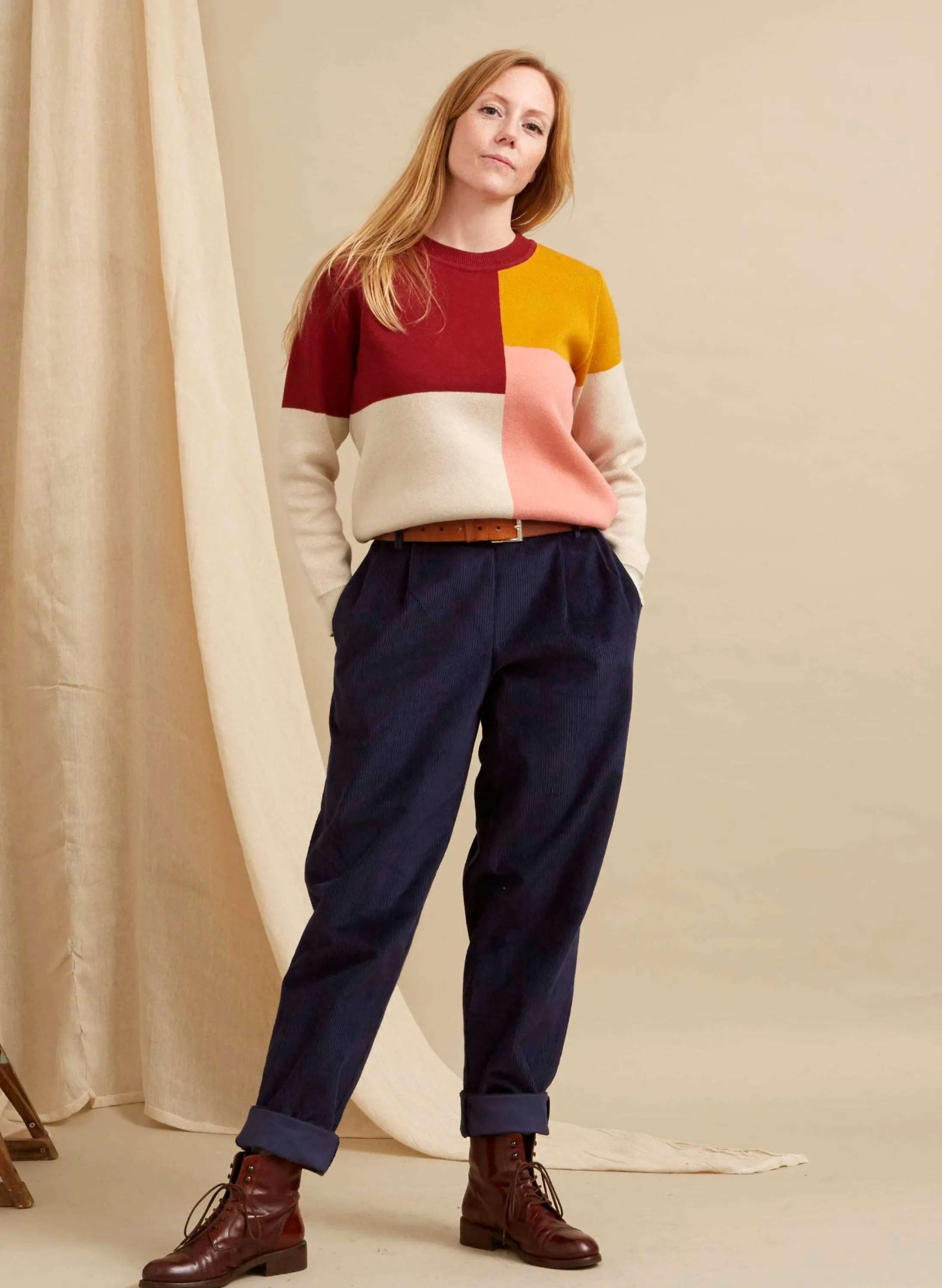 Palava Wilma - Navy Corduroy Trousers Cheap